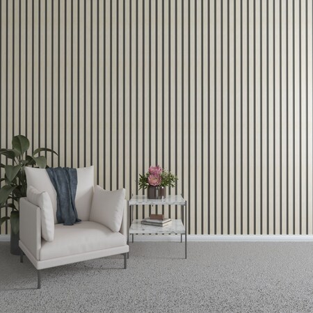 Ekena Millwork 48H x 1/4T Adjustable Wood Slat Wall Panel Kit w/ 2W Slats, Birch contains 22 Slats SWW66X48X0250BI